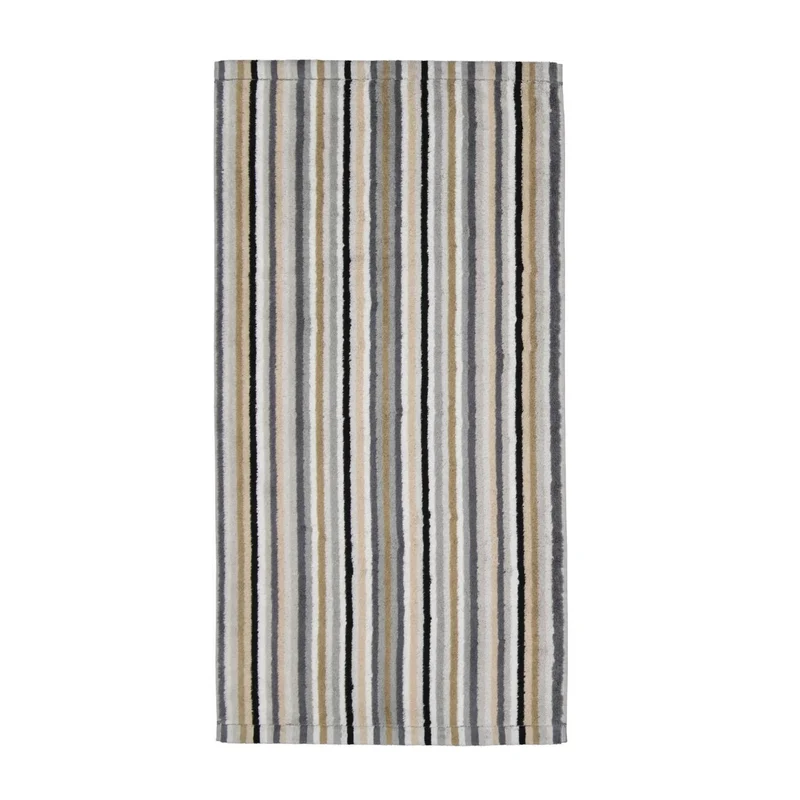 Handtuch-Serie Life Style Streifen Kiesel