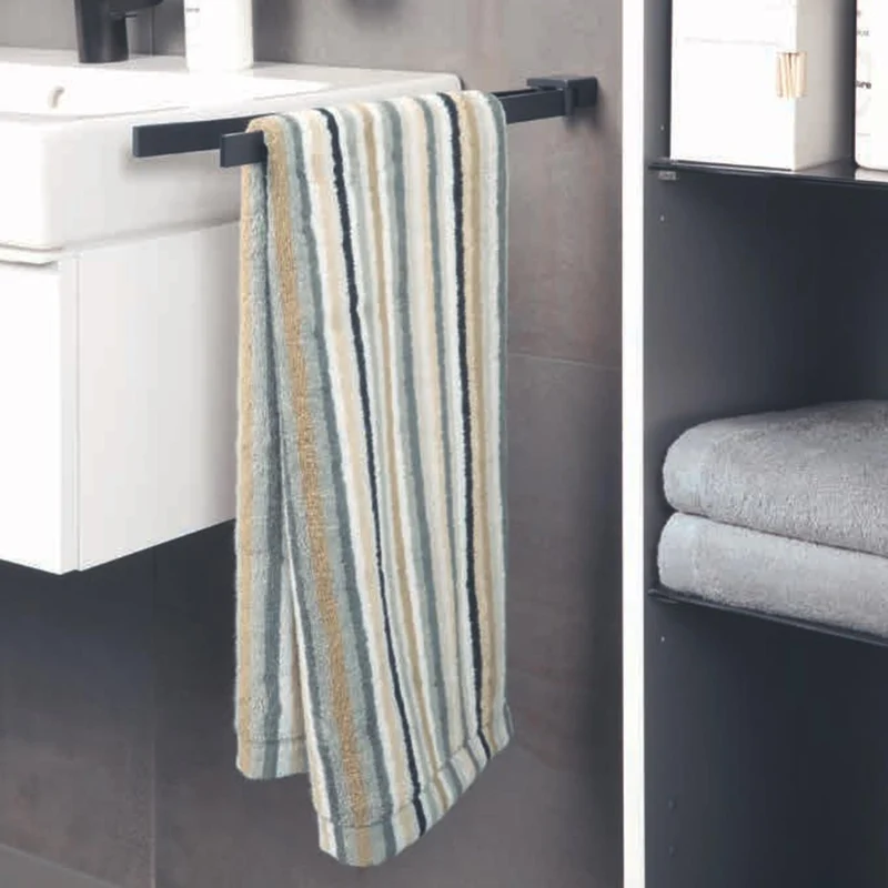 2er Handtuch-Set 50 x 100 cm Life Style Streifen Kiesel