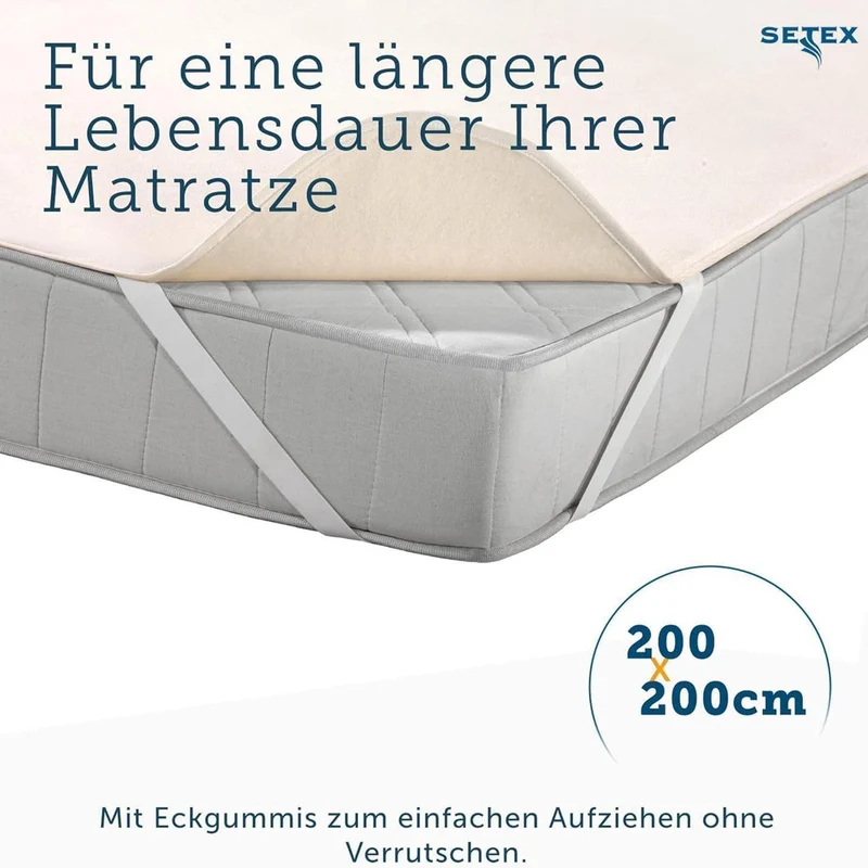 Setex Molton Matratzenschutz Matratzenschoner 90x200 bis 200x200