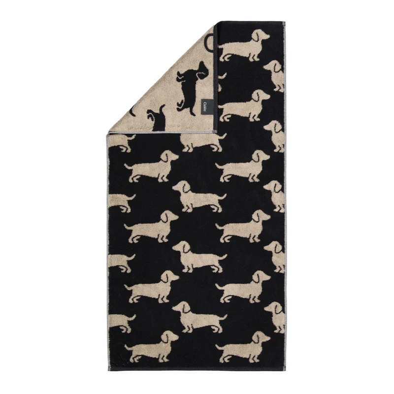 Handtuch-Serie We Love Dogs Dackel Schwarz