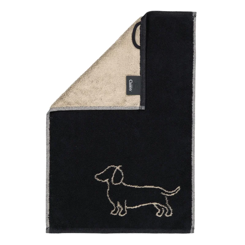 Handtuch-Serie We Love Dogs Companion Dackel Schwarz