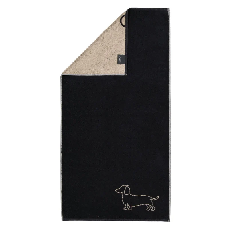 Handtuch-Serie We Love Dogs Companion Dackel Schwarz