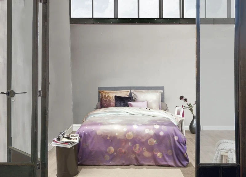 HnL Satin Bettwäsche Blätter Vögel Fairy Modern Rose