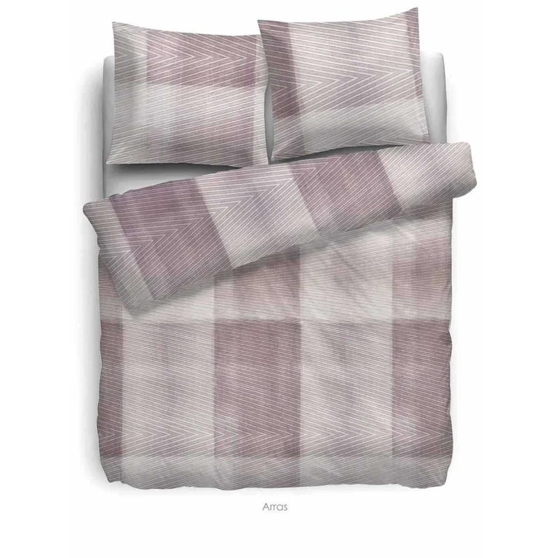 HnL Satin Bettwäsche Arras Karo Taupe