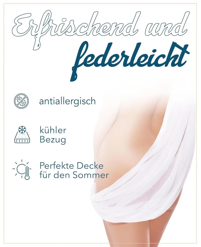 Sommerbettdecke 155 x 220 cm Hallo Wach Klimafaser