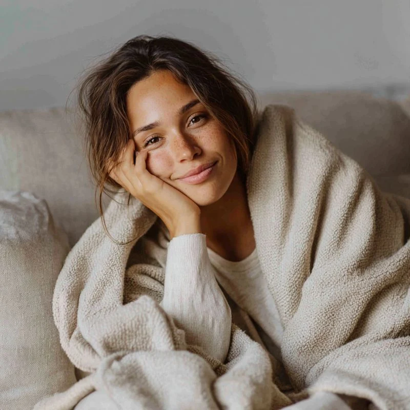 Grounding blanket with conductive silver fiber – Earthing throw for better sleep and wellness