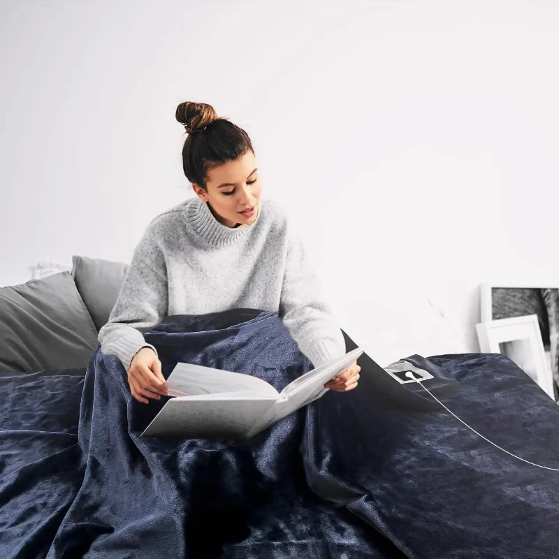 Grounding blanket with conductive silver fiber – Earthing throw for better sleep and wellness