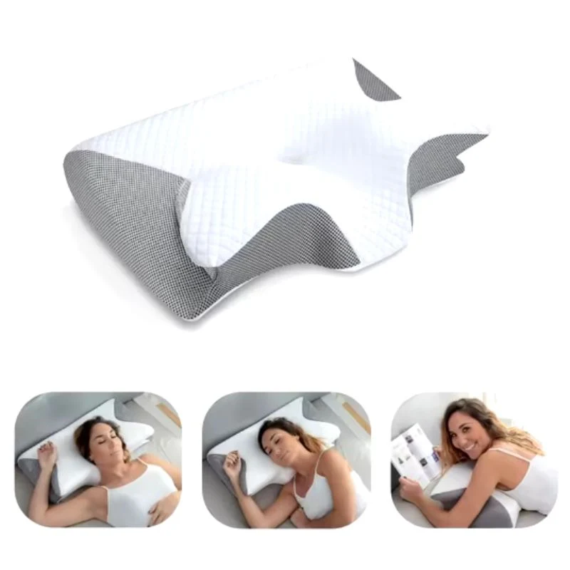2-in-1 Orthopedic memory foam pillow for neck pain relief