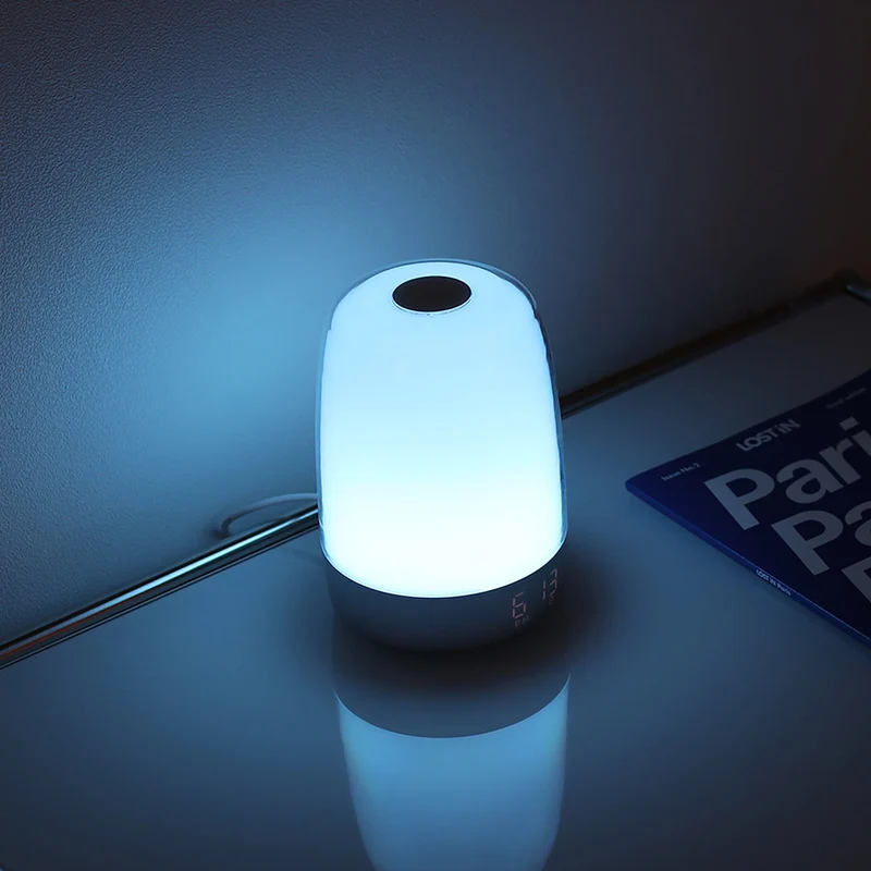 Sunrise alarm clock for a natural wake-up and peaceful sleep