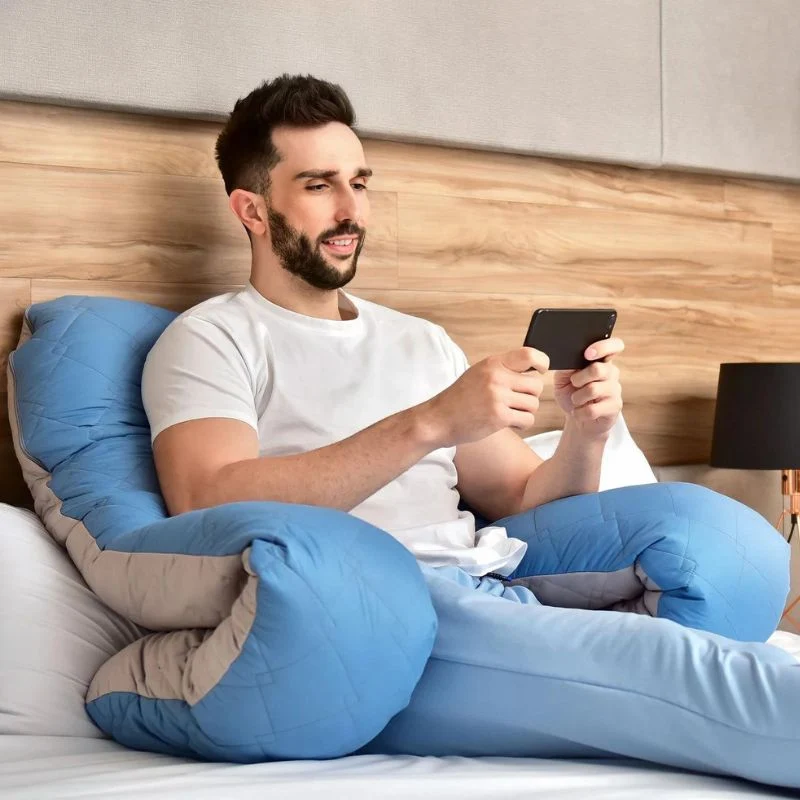 U-shaped supportive full body pillow