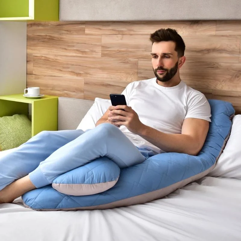 U-shaped supportive full body pillow