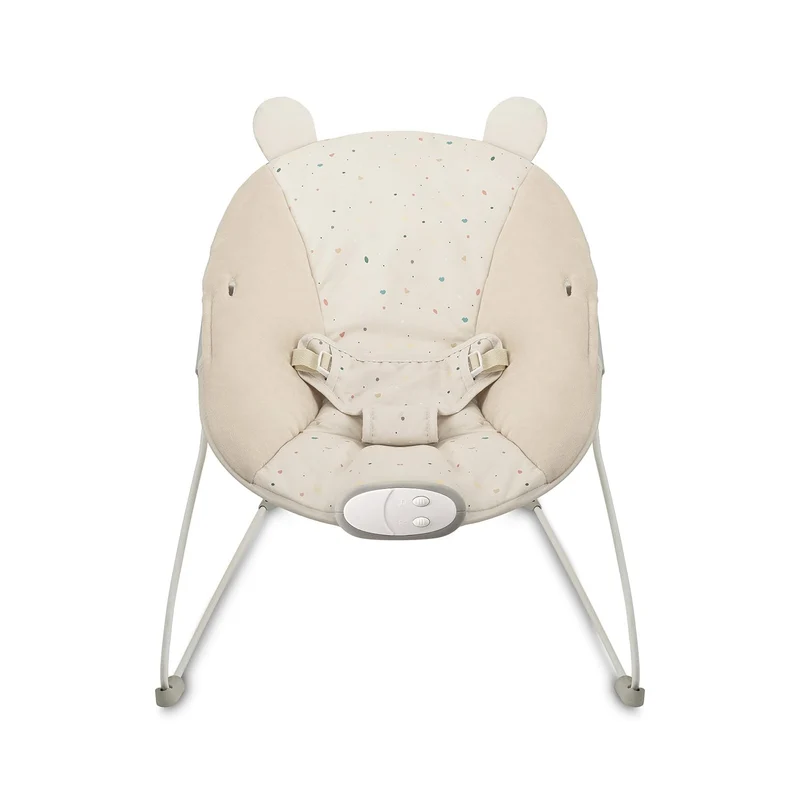 MoMi GLOSSY Babywippe für Babys bis 9 kg, 3-Punkt-Sicherheitsgurt, Metallgestell mit Antirutsch-Füss