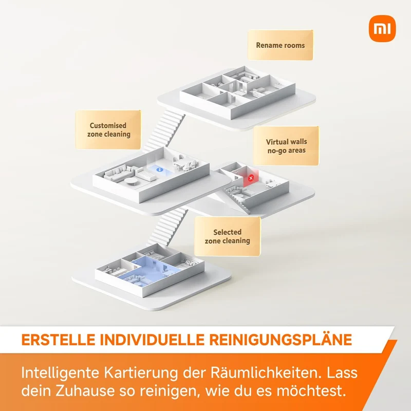 Xiaomi Robot Vacuum S20 Saug- und Wischroboter, Smarter Reinigungsplan mit LDS Lasernavigation, 5000