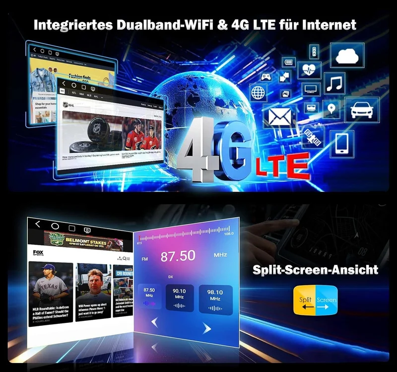 Erisin 8GB+128GB Qualcomm 8-Kern Android 16 Autoradio GPS Navi für Mercedes C-Klasse W203 CLC Klasse