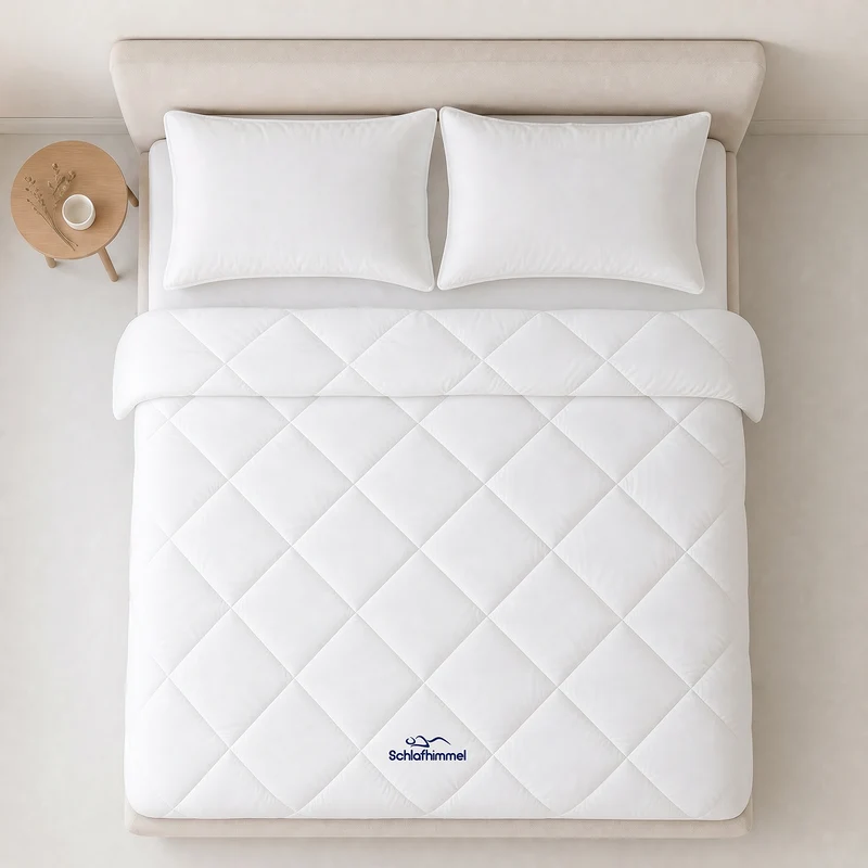 Simple Sleep™ Die schnelltrocknende 2-in-1 Bettdecke, die Bettwäsche überflüssig macht.
