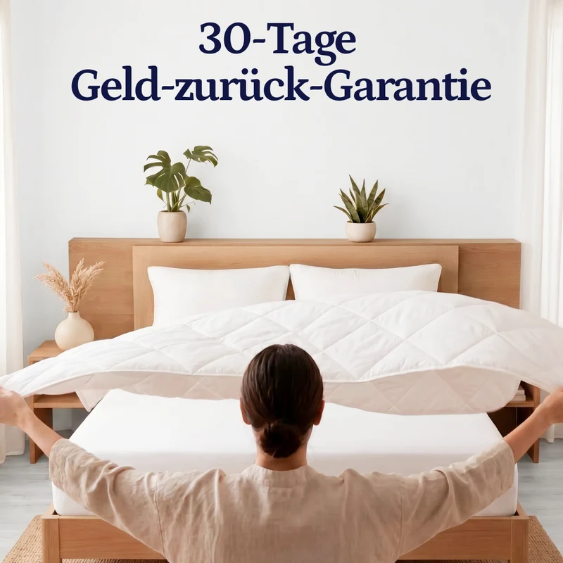 Simple Sleep™ Die schnelltrocknende 2-in-1 Bettdecke, die Bettwäsche überflüssig macht.