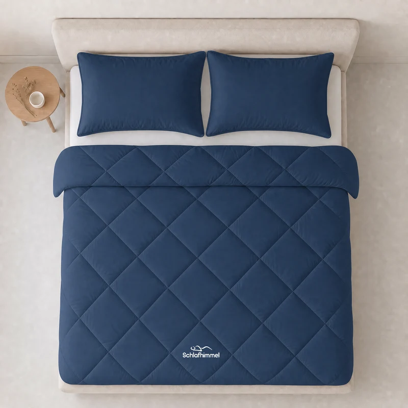 Simple Sleep™ Die schnelltrocknende 2-in-1 Bettdecke, die Bettwäsche überflüssig macht.