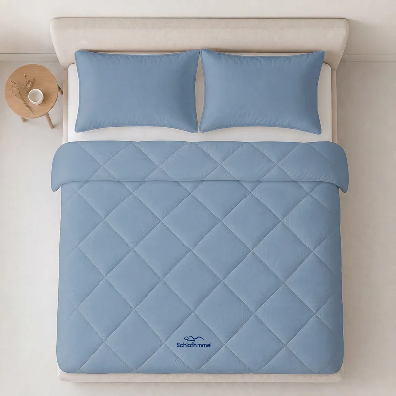 Simple Sleep™ Die schnelltrocknende 2-in-1 Bettdecke, die Bettwäsche überflüssig macht.