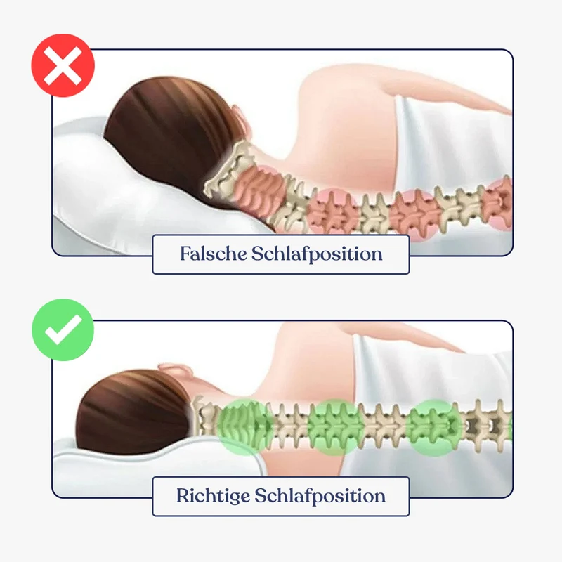 Orthopädisches Schlafkissen aus Memoryschaum für Seitenschläfer