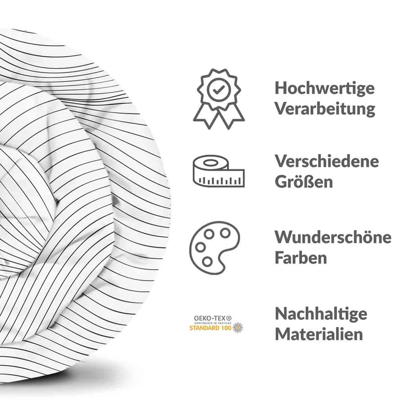 Therapiedecken Bettwäschen Set Schwarze Radiowellen