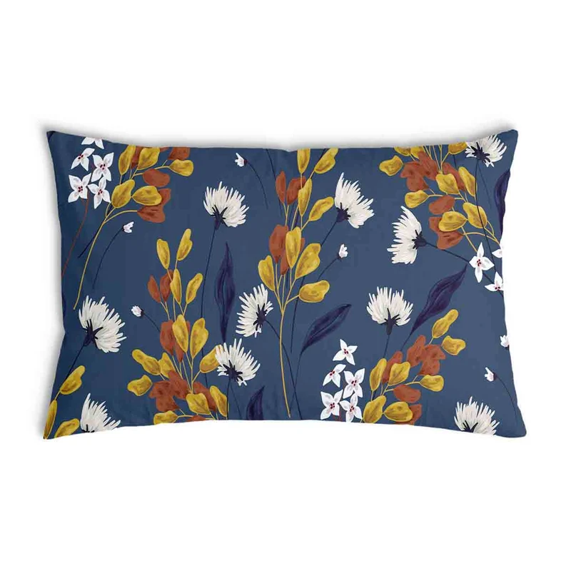 Gesundheitskissen Blau mit Blumenstrauß