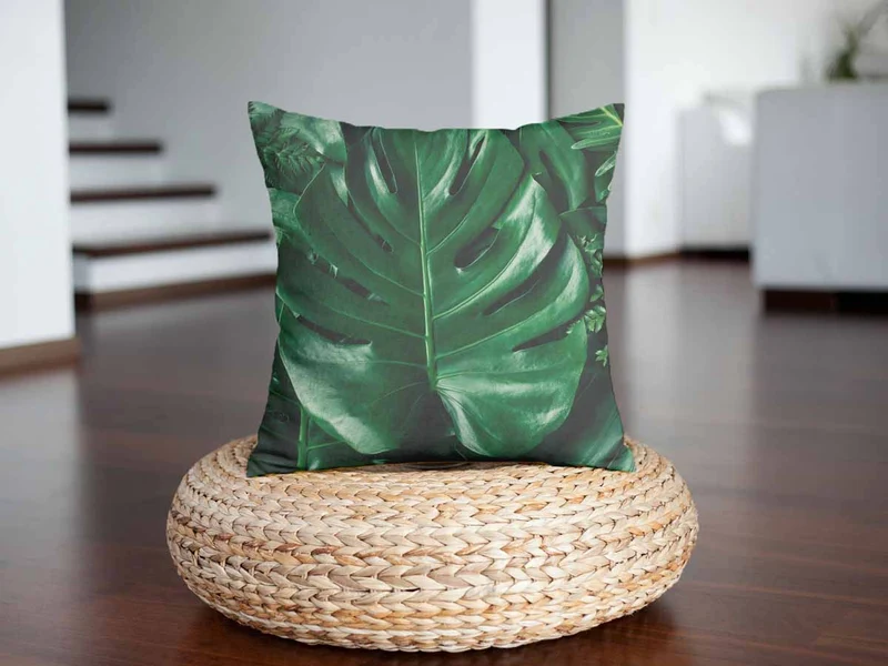 Gesundheitskissen mit Monstera Pflanze