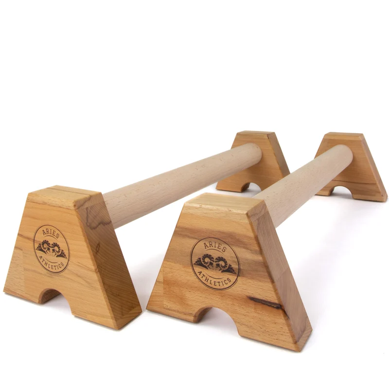 Midletts Liegestützgriffe aus Holz mit extra langen Griffen für Calisthenics/Yoga/Krafttraining – Ha