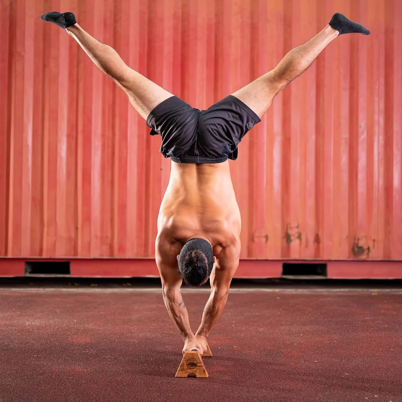 Midletts Liegestützgriffe aus Holz mit extra langen Griffen für Calisthenics/Yoga/Krafttraining – Ha