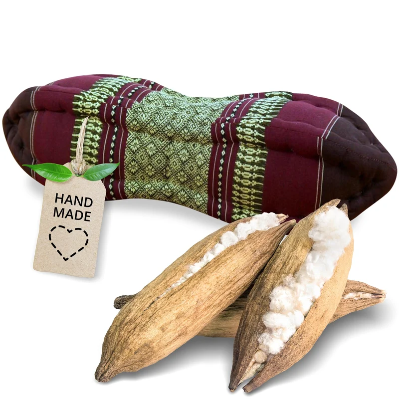 livasia Nackenstützkissen Papayakissen - Ø 13x43cm - Nackenkissen Papayaform, Sofakissen, Lesekissen