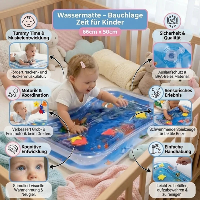 AQUAPLAY Pro – Interaktive Wassermatte für die Bauchlage