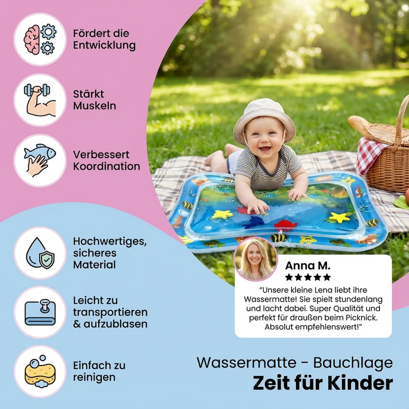 AQUAPLAY Pro – Interaktive Wassermatte für die Bauchlage