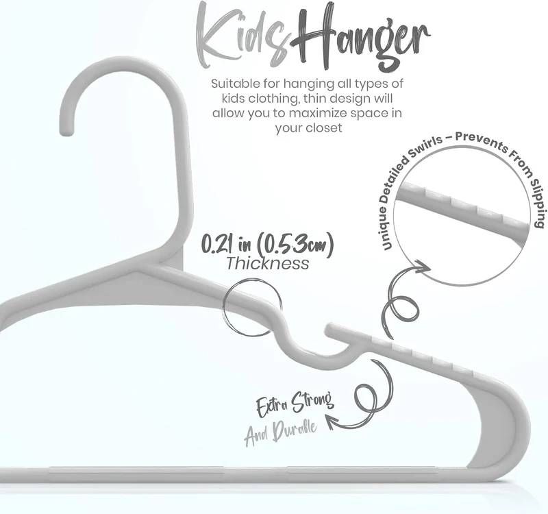 Utopia Home Packung mit 20 Kinderkleiderbügeln - 11,5“ Baby- und Kinderkleiderbügel aus Kunststoff f