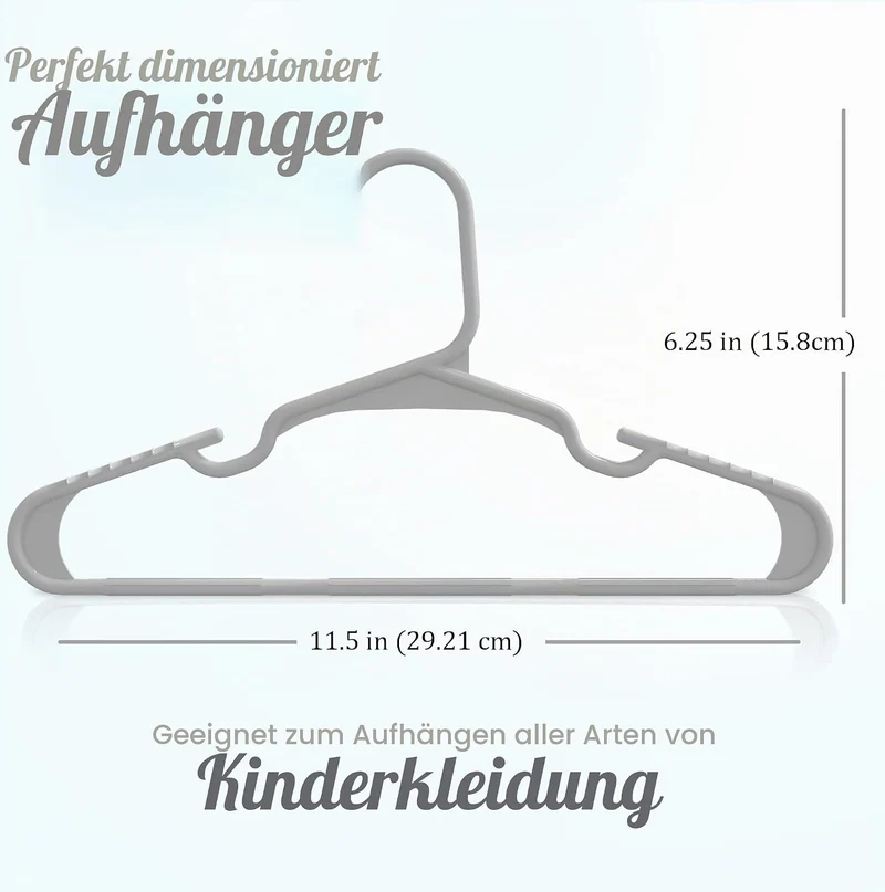 Utopia Home Packung mit 20 Kinderkleiderbügeln - 11,5“ Baby- und Kinderkleiderbügel aus Kunststoff f