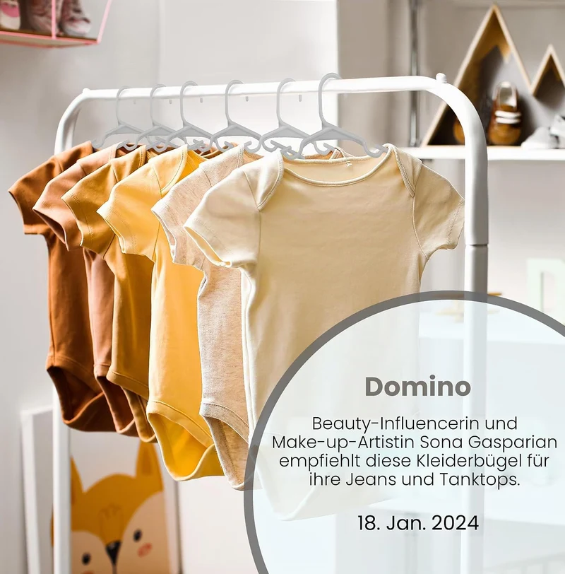 Utopia Home Packung mit 20 Kinderkleiderbügeln - 11,5“ Baby- und Kinderkleiderbügel aus Kunststoff f