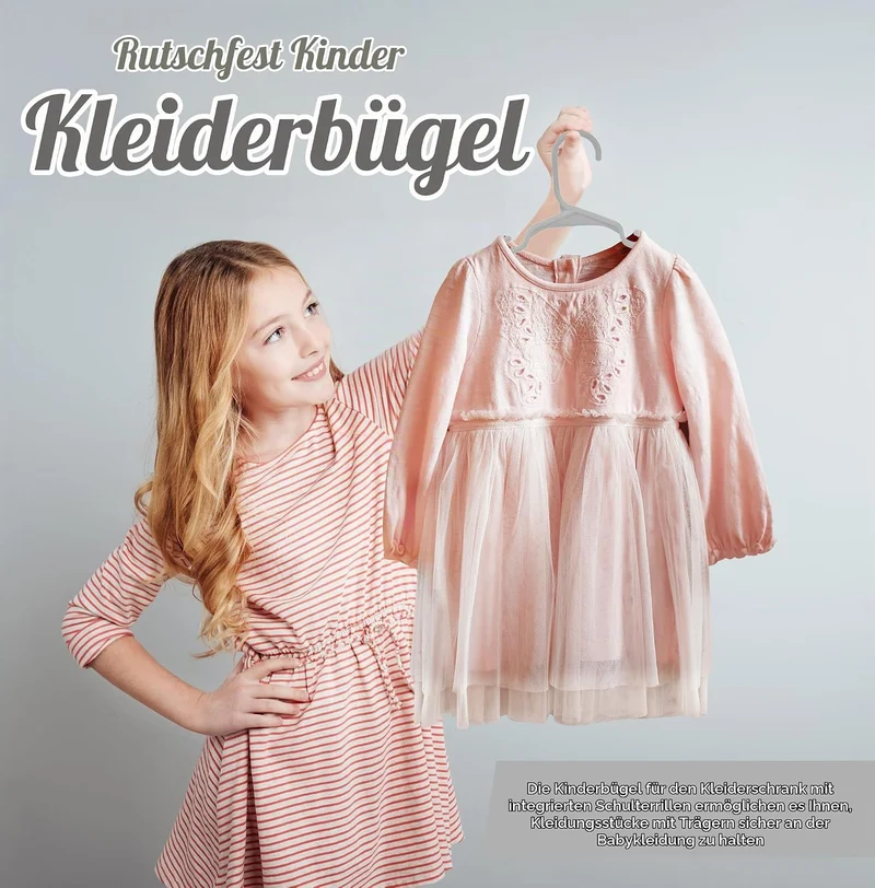 Utopia Home Packung mit 20 Kinderkleiderbügeln - 11,5“ Baby- und Kinderkleiderbügel aus Kunststoff f