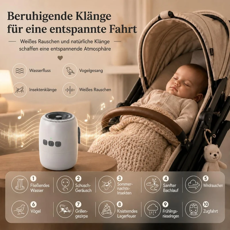 Kinderwagen Schaukler Baby, Automatischer Kinderwagen Rocker mit 5 Schaukelstufen & 10 Beruhigungsge