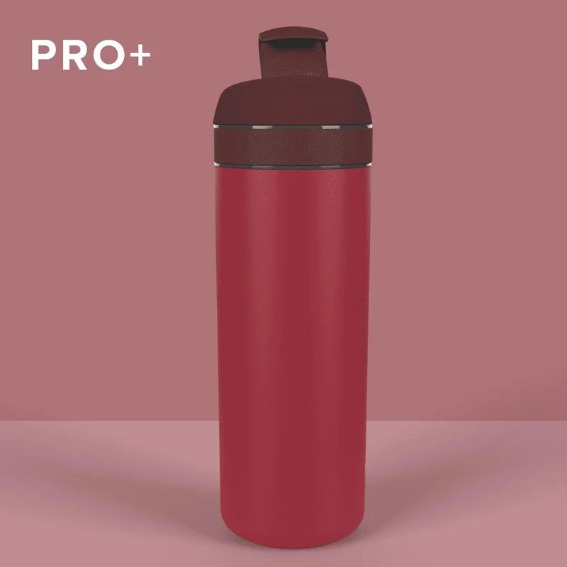 VIVA Recharge Teeflasche mit Sieb, Edelstahl isoliert, 470 ml, Cranberry | Doppelwandig isolierter E