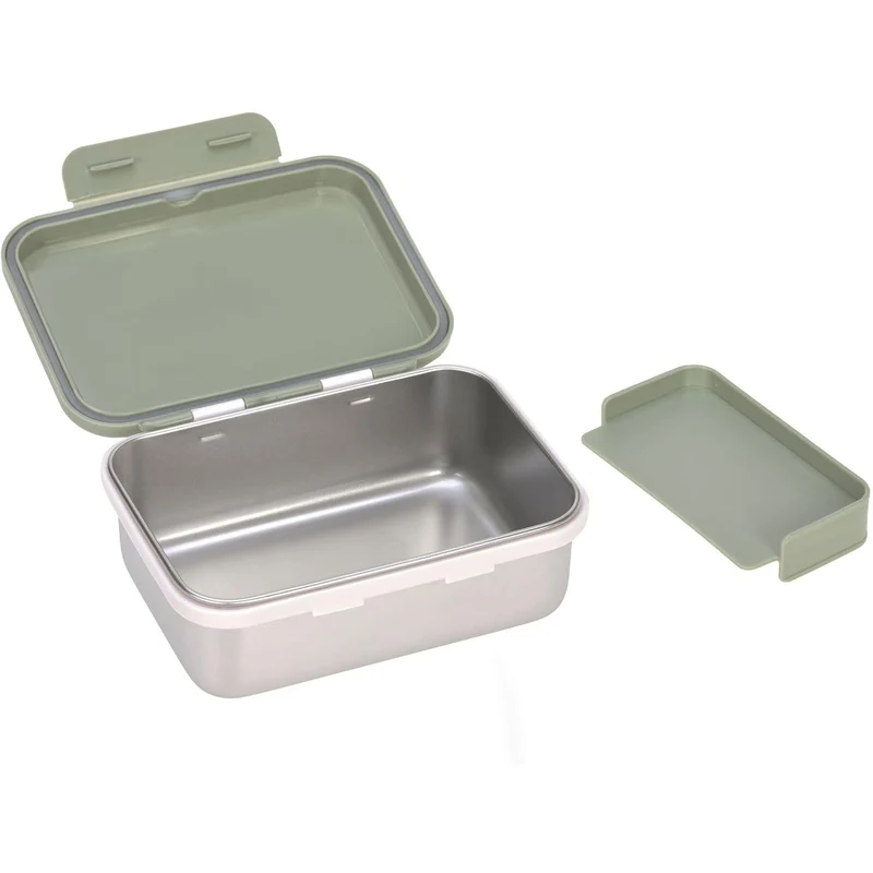 LÄSSIG Kinder Brotdose Edelstahl Lunchbox Frühstücksbox Nachhaltig Kindergarten Schule/Happy prints