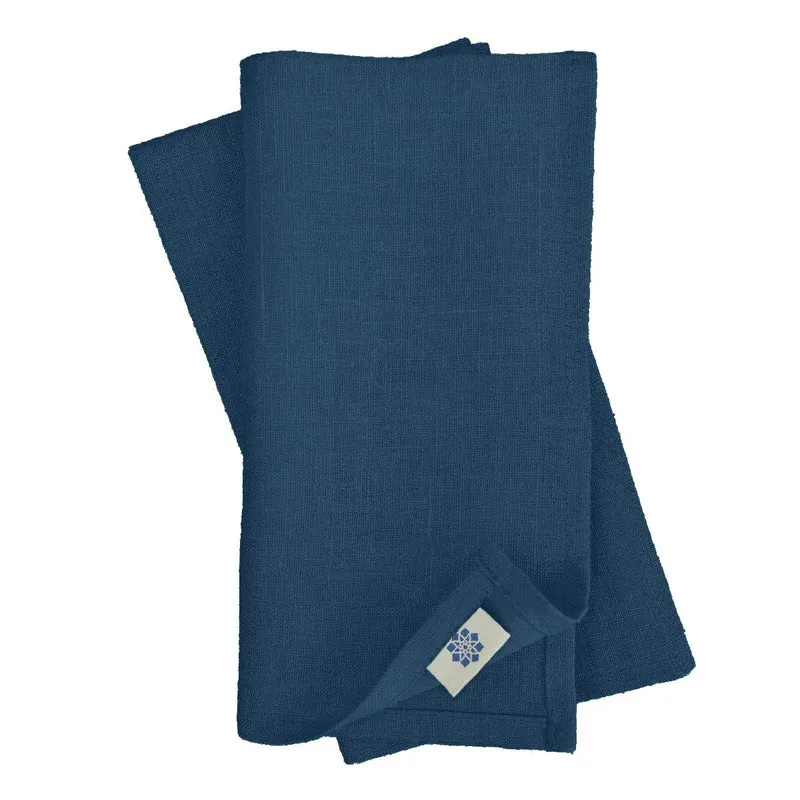 Linen & Cotton Hochwertige 4 x Stoffservietten/Servietten Stoff/Leinenservietten Hygge -100% Leinen,