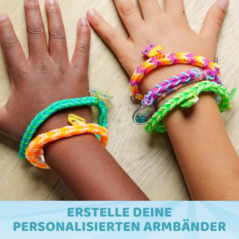 Bandai - Rainbow Loom Boutique – Automatisches Set zur Herstellung von Armbändern aus Gummibändern -
