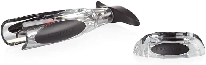 Le Creuset Korkenzieher und Kapselschneider, Wein-Zubehör Geschenk-Set, GS 200 Tischmodell, Crystal,