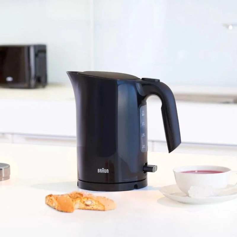Braun Household WK 3000 BK Wasserkocher | Füllmenge 1,0 l | 2.200 Watt | Schnellkochsystem | Herausn