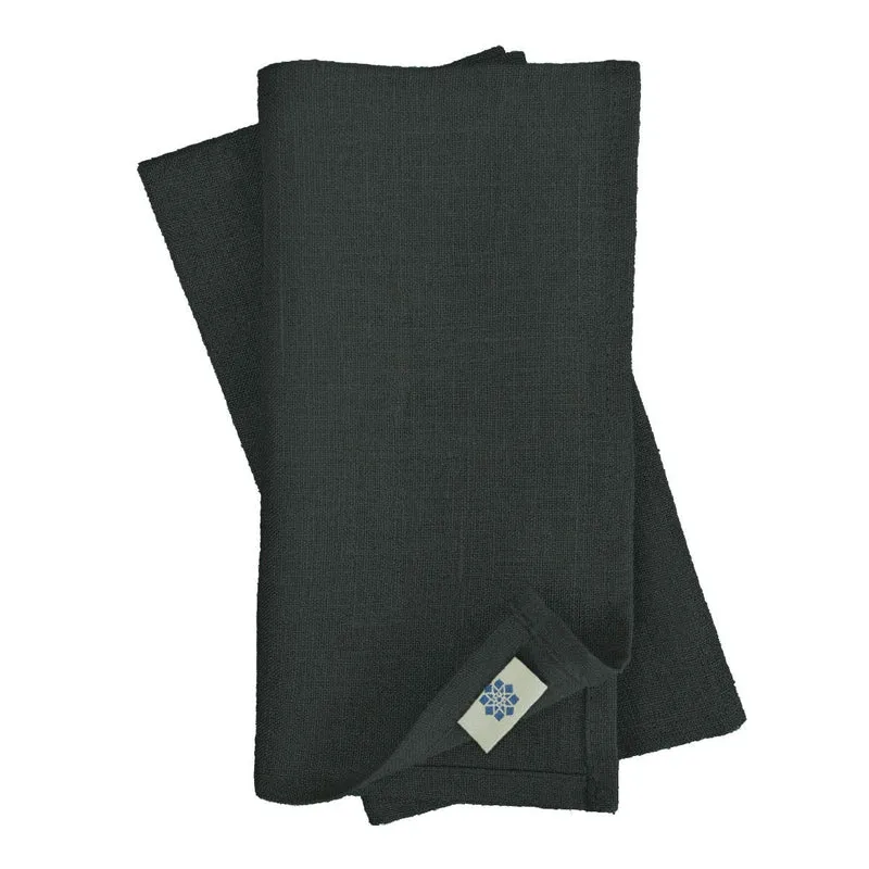Linen & Cotton Hochwertige 4 x Stoffservietten/Servietten Stoff/Leinenservietten Hygge -100% Leinen,