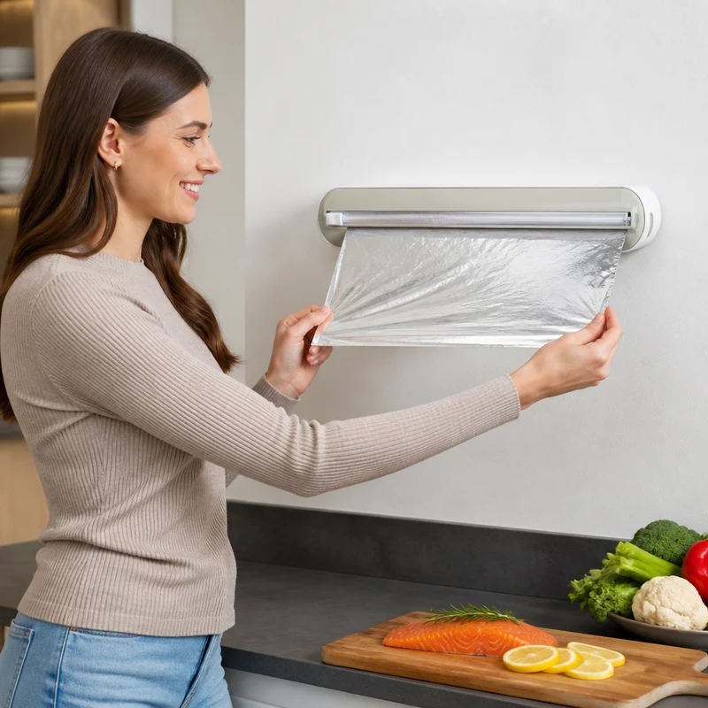 FOILMASTER Pro – Magnetischer Wand-Folienspender mit Sicherheitscutter