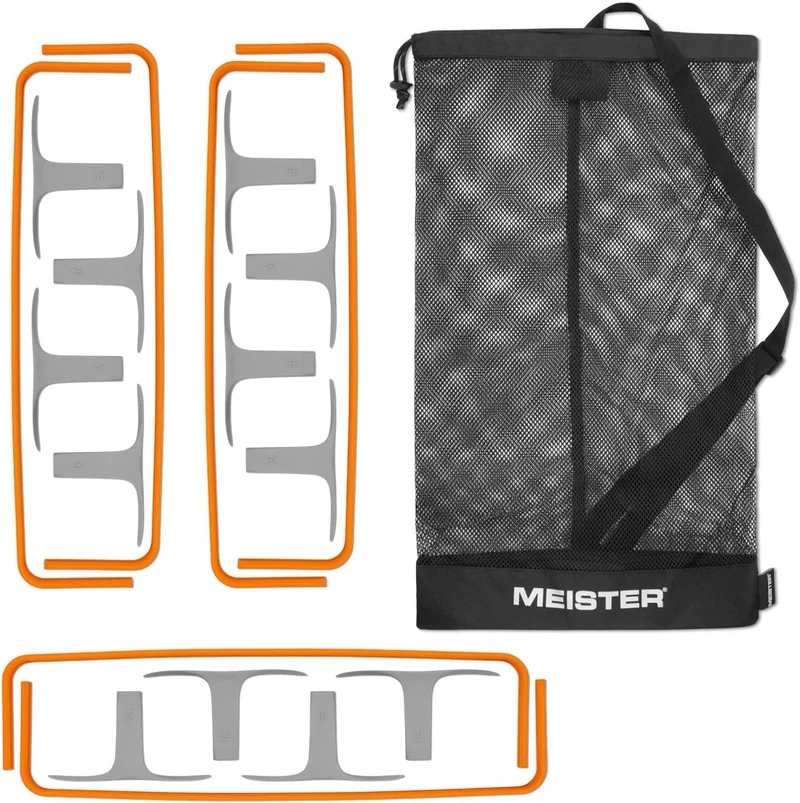 Meister ZoomFlex Agility-Hürden mit Tragetasche – Flex-Safe Modulares Geschwindigkeitstraining Siche