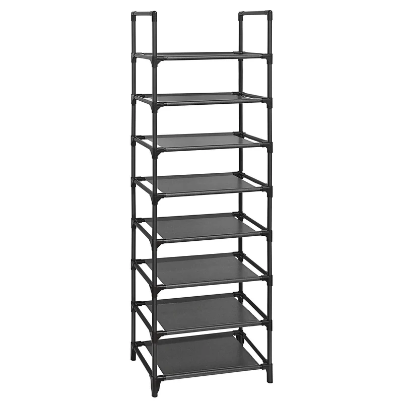 SONGMICS Schuhregal, Schuhablage, 8 Ebenen, offener Schuhschrank, Schuhaufbewahrung, schmal, 28 x 46