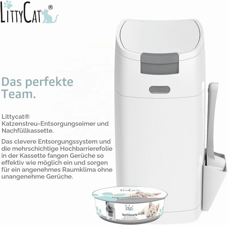 Littycat Nachfüllkassetten - 5er Pack - Für Littycat Katzenstreu Eimer, 5er Pack