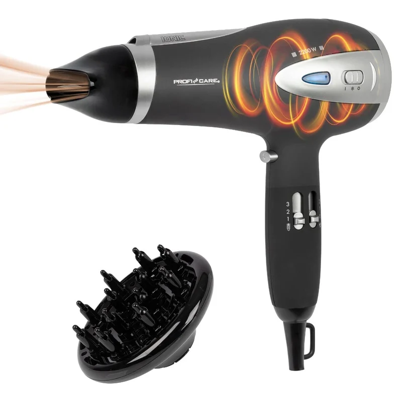 ProfiCare® Haartrockner mit Ionisierungsfunktion 2200W | extra leichter Reiseföhn 3 Leistungsstufen