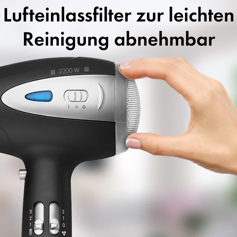 ProfiCare® Haartrockner mit Ionisierungsfunktion 2200W | extra leichter Reiseföhn 3 Leistungsstufen