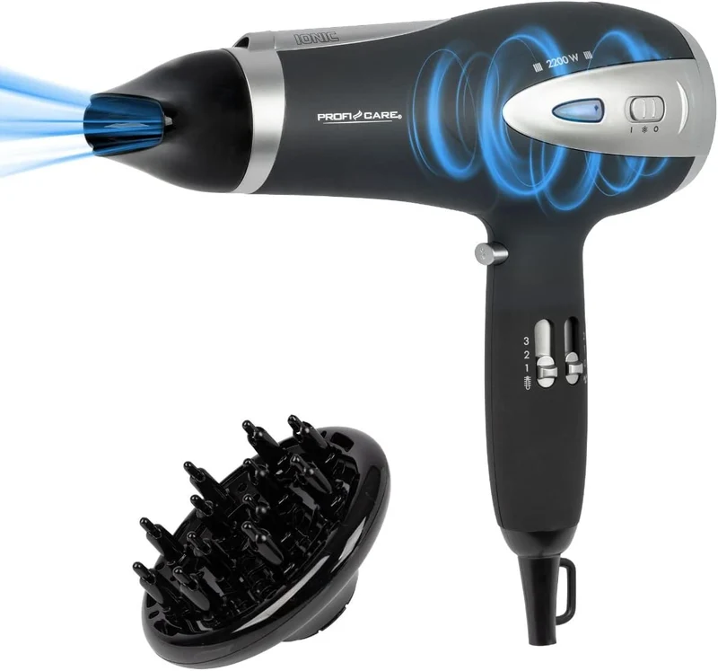 ProfiCare® Haartrockner mit Ionisierungsfunktion 2200W | extra leichter Reiseföhn 3 Leistungsstufen